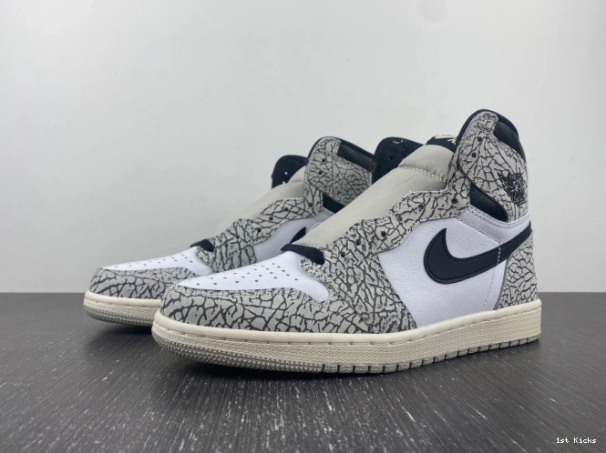 1st Kicks Shoes White Jordan OG 1 DZ5485-052 Air Cement High 0717